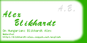 alex blikhardt business card